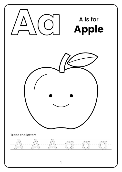 ABC Alphabet Colouring & Tracing Book - Ages 3-6 | PDF