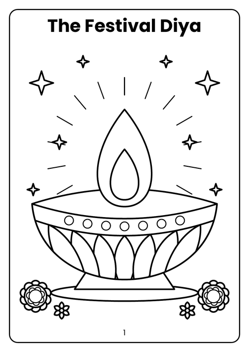Diwali Colouring & Activity Book - Ages 4-9 | Printable PDF
