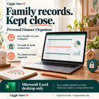Personal Finance Organiser for Excel desktop: save household records locally outside cloud-sync folders; no built-in bank connection or cloud account required.